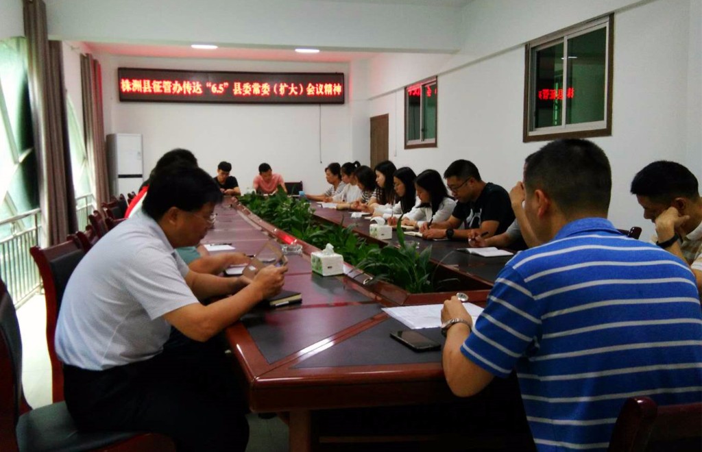传达学习6.5县委常委会精神6.6