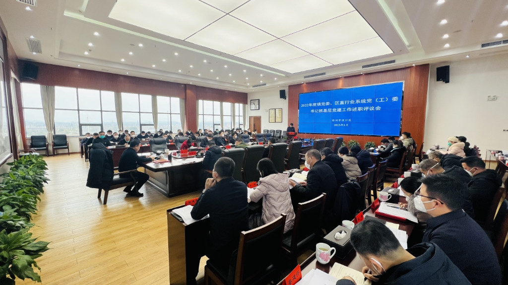 渌口区召开2022年度镇党委和区直行业系统党(工)委书记抓基层党建工作述职评议会议